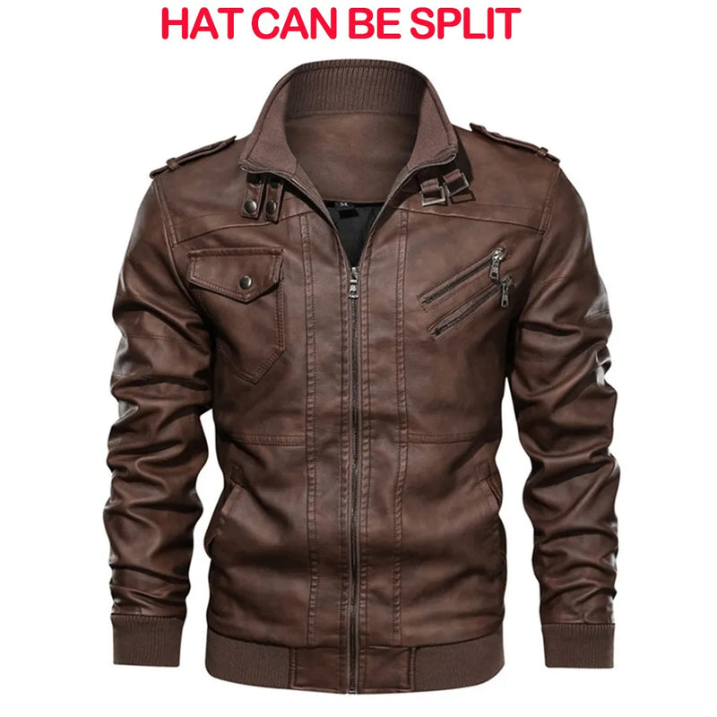 Men's Leather Jackets Autumn Casual Motorcycle Jacket Biker Leather Coats Brand Clothing