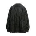 Cardigan Sweater Winter Hollow Hole Knitted Sweaters Hip Hop Streetwear Knitwear Coat