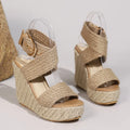 Summer Wedge Shoes For Women Sandals Platform Wedges Knitted Gladiator Flip Flops