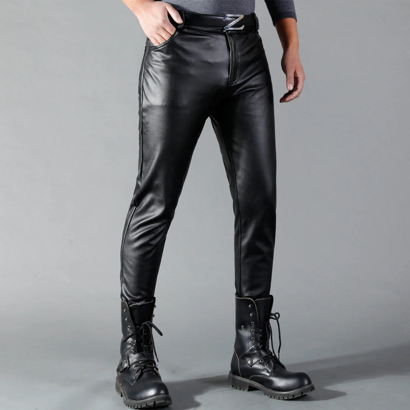 Men Pants Vintage Slim Fit Straight Trousers Spring Autumn Casual Pant