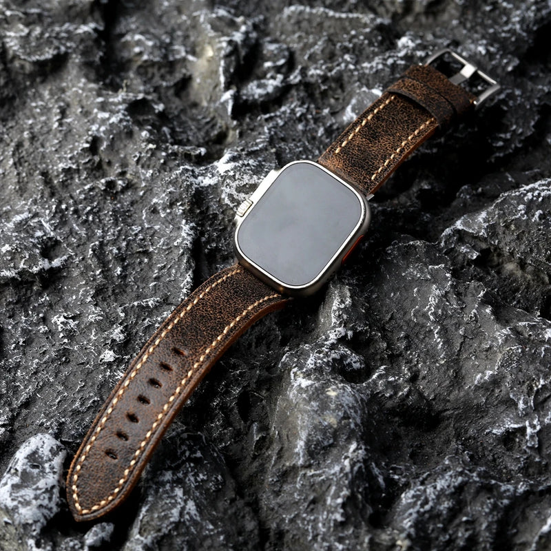 Handmade Genuine Leather Strap For Apple Watch