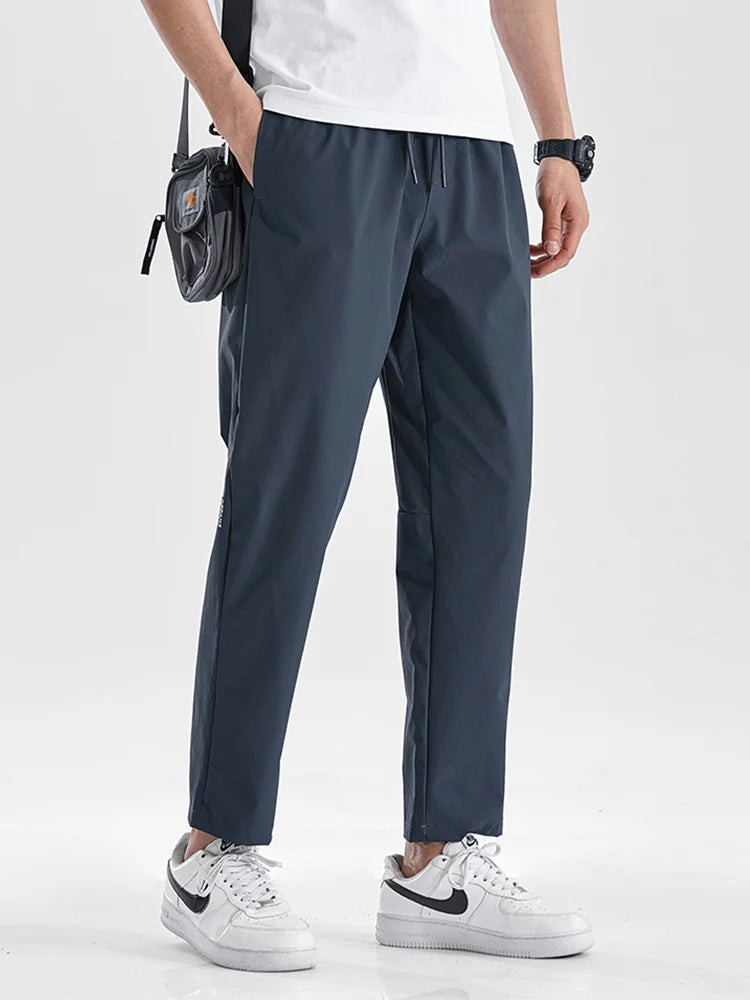 Summer Quick Dry Sweatpants Men Breathable Cool Light&Thin Sportswear