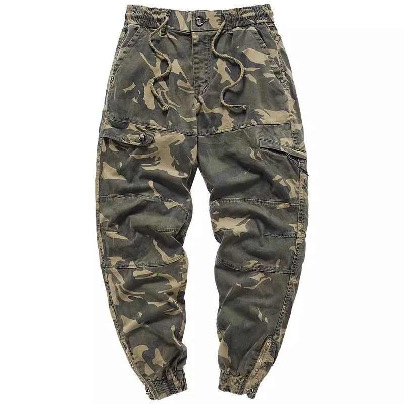 Autumn Tactical Cargo Pants Men Military Camouflage Casual Pant Hip Hop Streetwear Cotton Trousers Elastic Waist