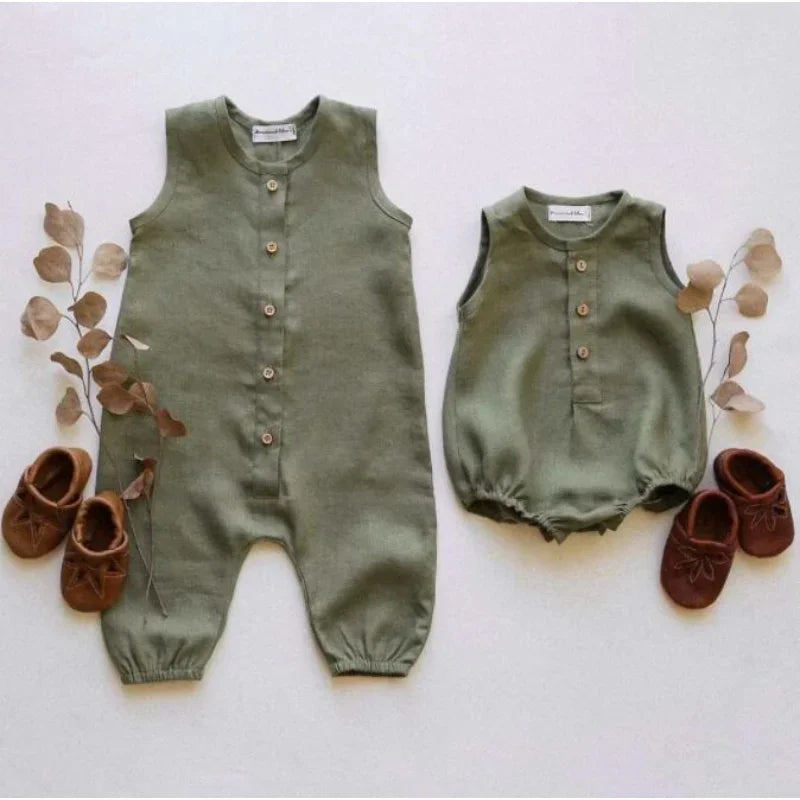 Summer Newborn Infant Baby Boys Romper Jumpsuit Solid Kids