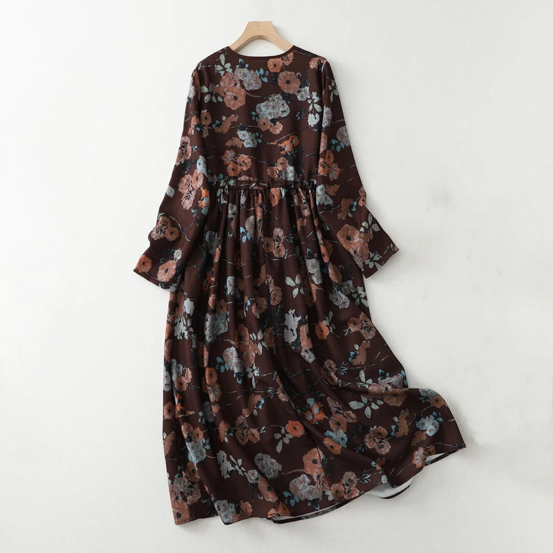 Spring Autumn Dresses For Women Casual Long Dress Office Lady Work Elegant Clothes