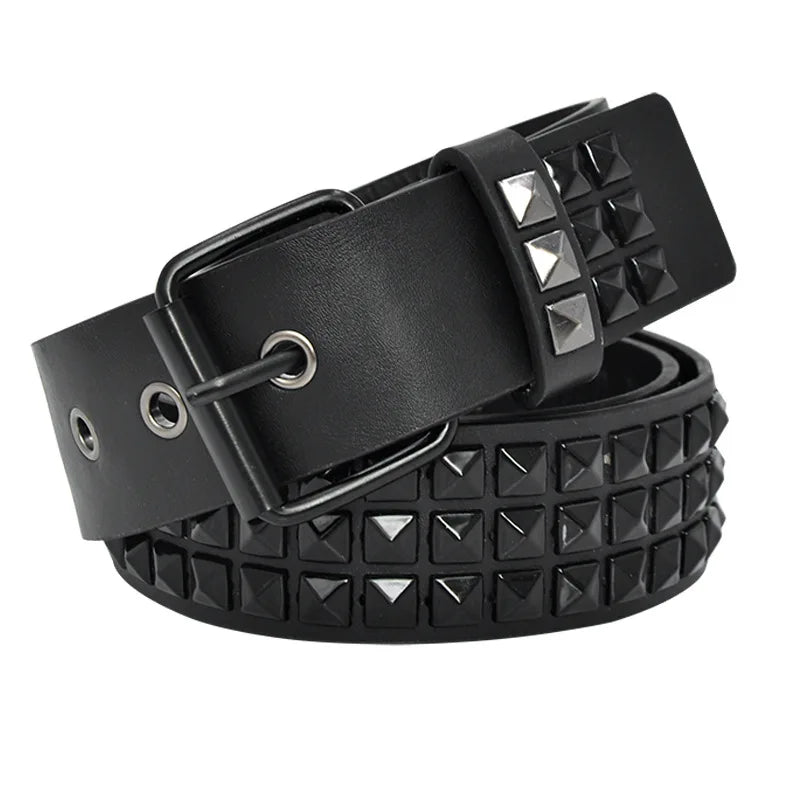 Universal Black Solid Colour Leather Jeans Accessories Casual Belt