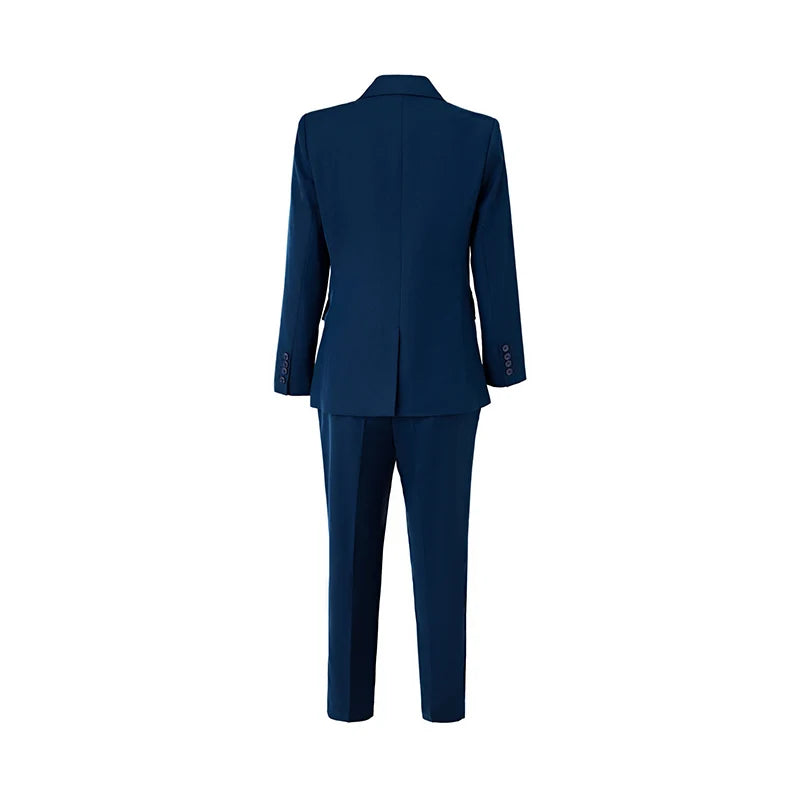 Style Minimalism Design Single Button Spring Autumn Women Formal Quality Suits Two Pieces Blazer Pants Sets