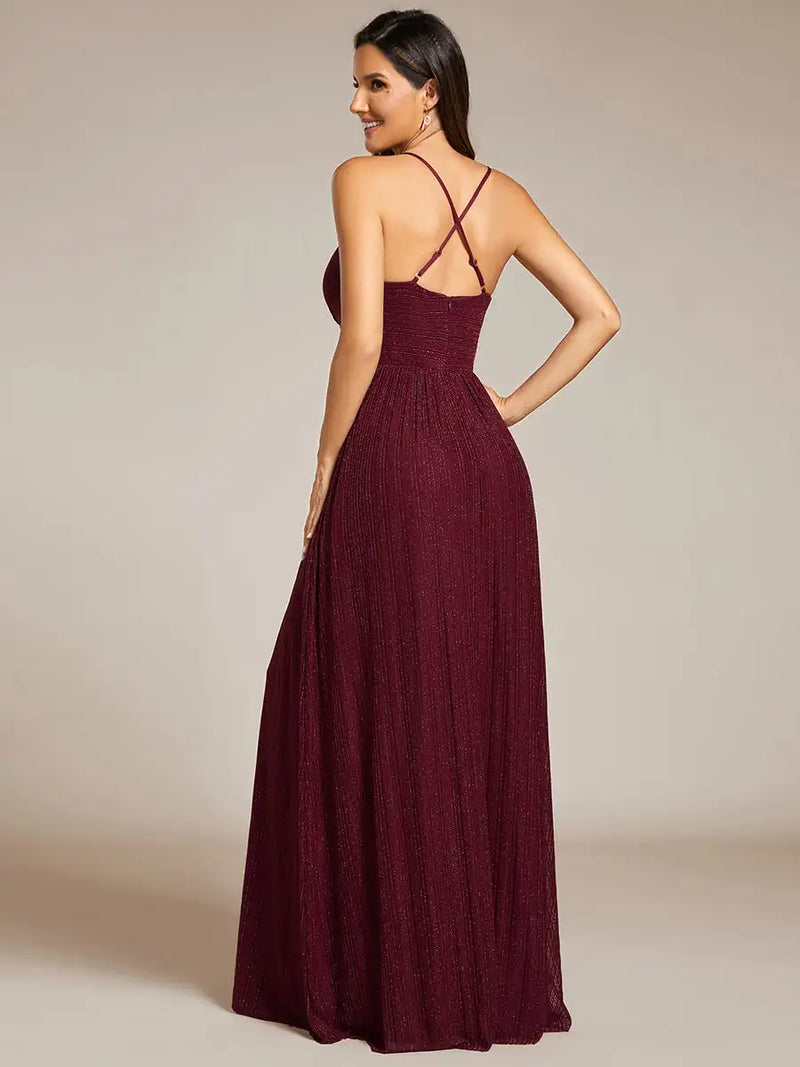 Elegant Evening Dresses Sleeveless Backless Formal  Ever Pretty of Burgundy Bridesmaid Dress