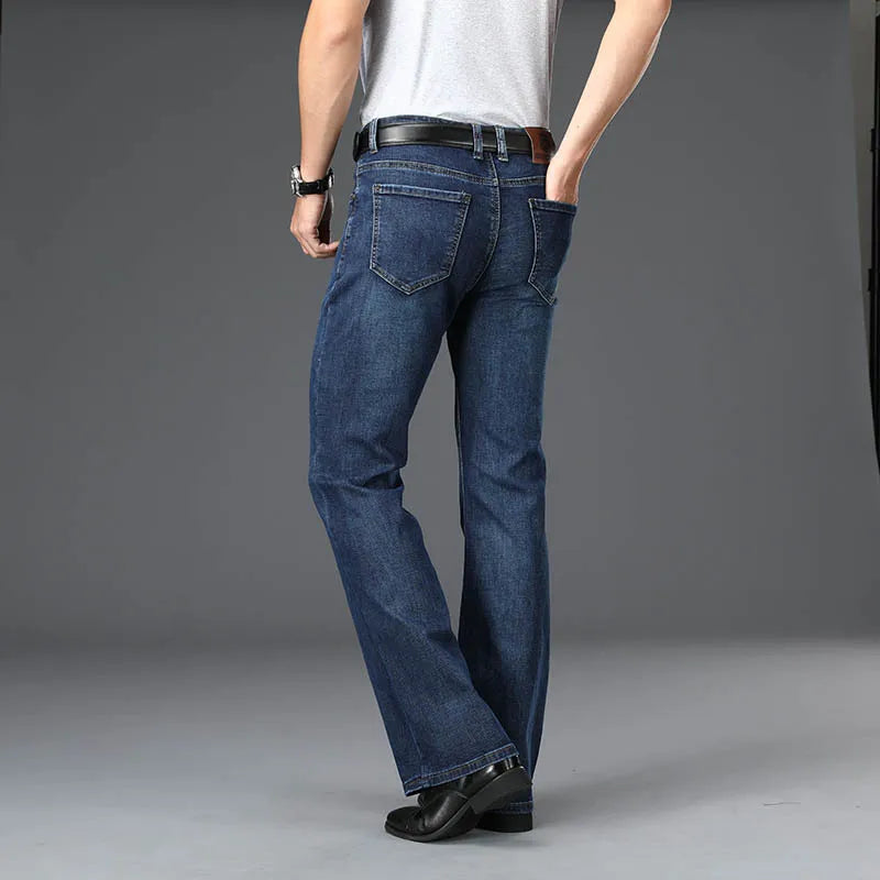 Men Boutique Flared Jeans Waisted Casual Pants