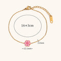 Dripping Zircon Flower Chain Bracelet Stainless Steel Women's Bracelet Waterproof Jewelry Gift