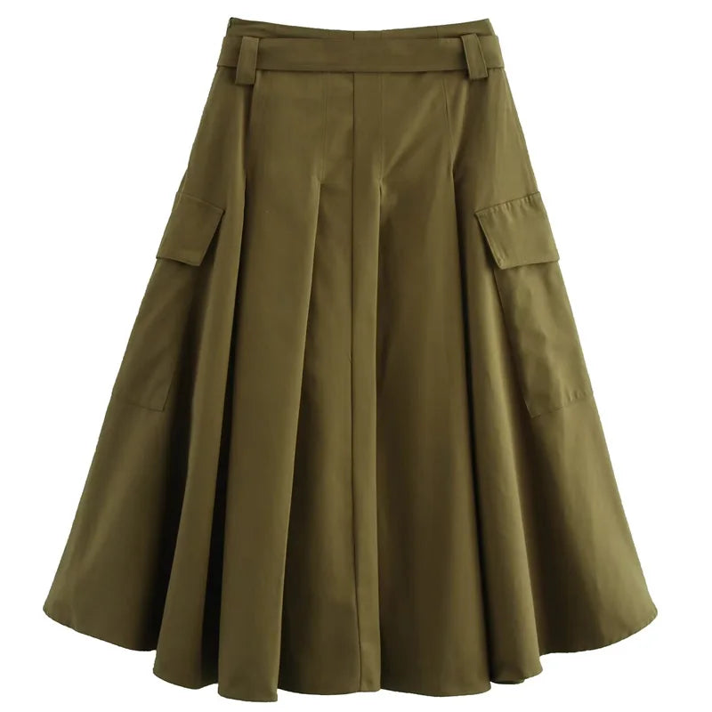 Cargo Skirts For Women Women's Skirt Midi High Waist Skirts Women Skirt Elegant