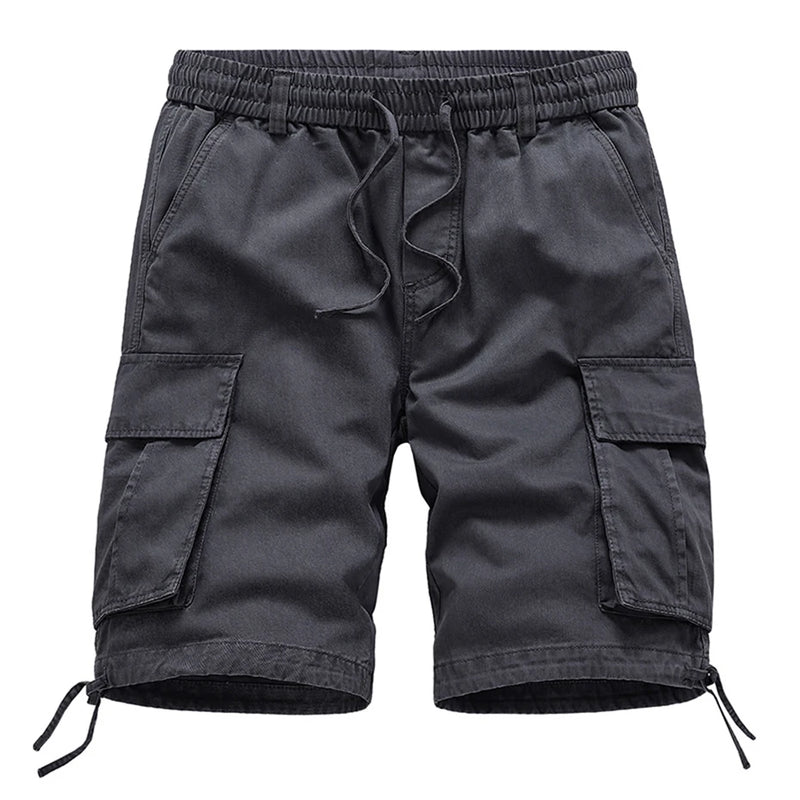 Cargo Shorts Men Military Tactical Shorts Casual Cotton Shorts Male Elastic Waist Short Pants Summer Bottom