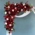 Wedding Flower Arrangement Burgundy Rose Flower Row Wedding Background Decoration