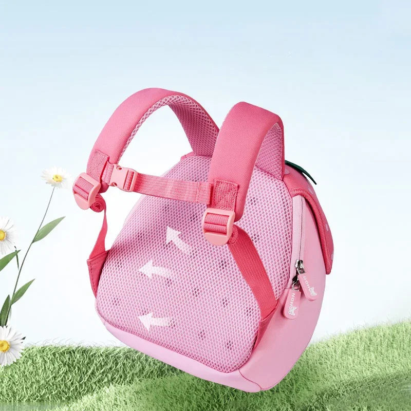 Pink Strawberry School Bags for Girls Waterproof Children Backpack Cherry Class Bags Back To School