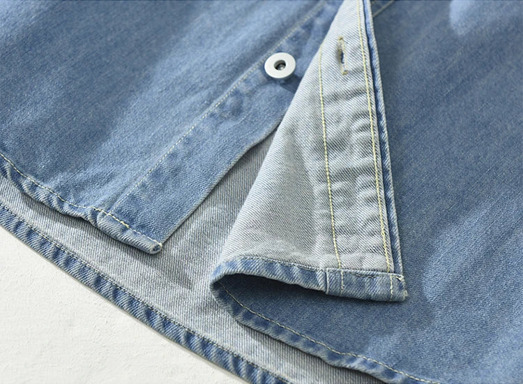 Retro Casual Wear Men's Denim Shirt Coat Jeans Tops Clothing