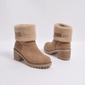 Women Boots Female Winter Shoes Woman Fur Warm Snow Boots Square Heels Ankle Boots