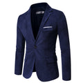 Men's Corduroy Casual Business Suit Coat Male Dress Blazers Jacket