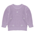 Toddler Baby Girls Knit Sweater Flower Embroidery Pullover Sweatshirt Top Kids Warm Fall Winter