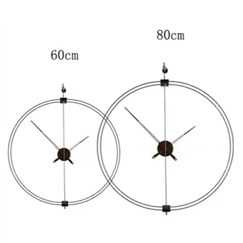 Minimalist Wall Clock Creative Luxury Art Clocks Solid Wood Pointer Wall Clock Silent Movement Clocks