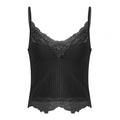 Floral Bralette Women Tank Top Deep V Neck Slim Fit Sleeveless Pullover Solid Sexy Lace Sling Camisole Lady Vest T-shirt