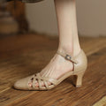 Women's Sandals Summer Genuine Leather Low Heels Gladiator Flip Flops Casual