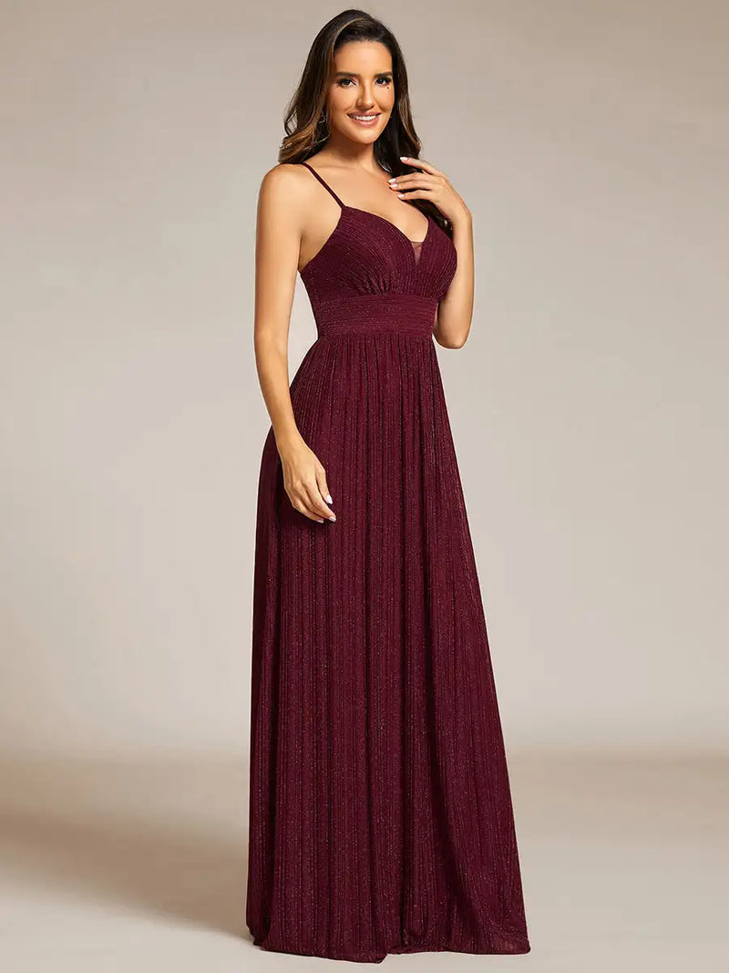 Elegant Evening Dresses Sleeveless Backless Formal  Ever Pretty of Burgundy Bridesmaid Dress