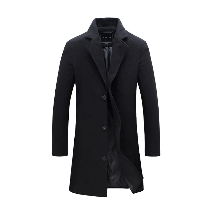 Men Jackets Men Slim Fits Coats Business Mens Long Winter Windproof Outwears