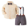 Spring Summer Baby Clothes Gentleman T-shirt Shorts Toddler Boy Clothing Outfits