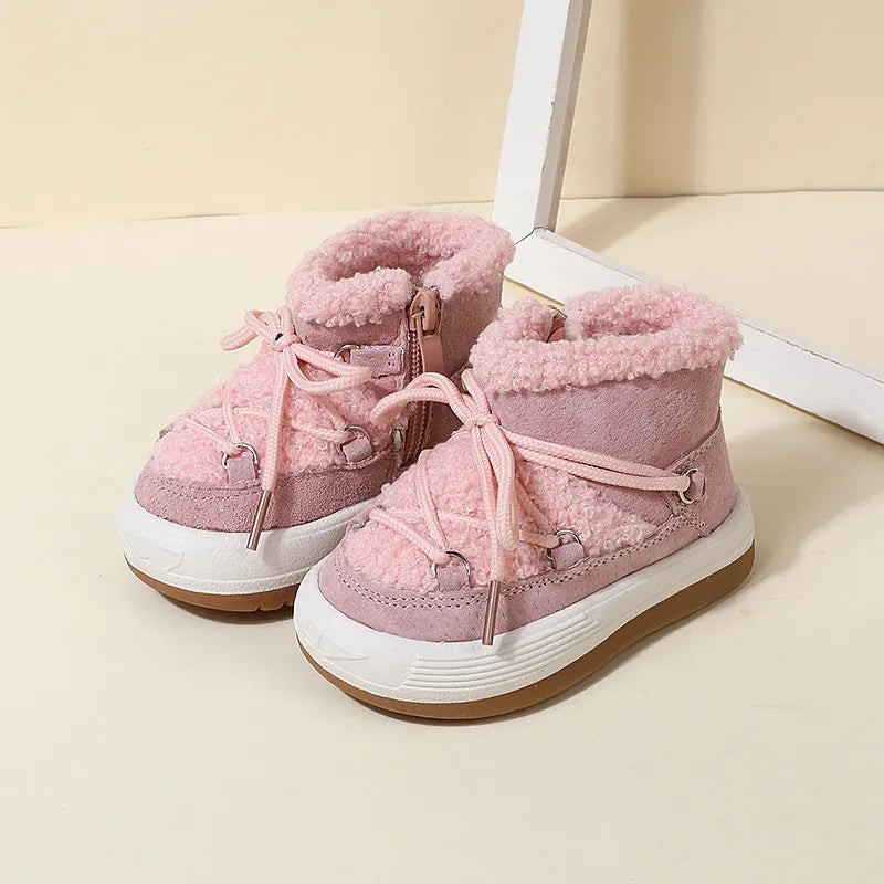 Autumn Winter Baby Boots Warm Plush Toddler Kids Sneakers Infant Shoes Little Boys Girls Boots