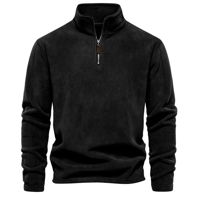 Winter Thicken Warm Fleece Hoodless Sweatshirt for Men Pullover Men's Sweatshirts