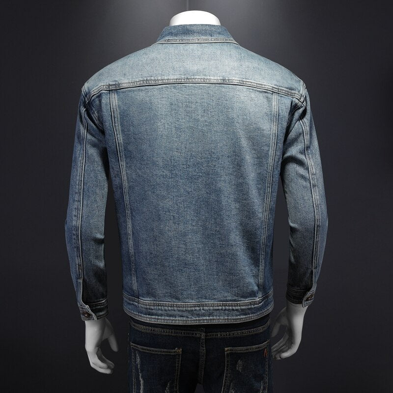 Spring autumn high quality casual denim jackets men