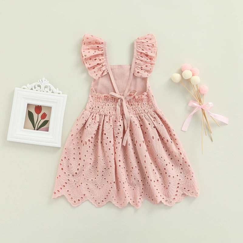 Flower girl dress for Baby Bridesmaid Beach Boho Wedding outfit Summer