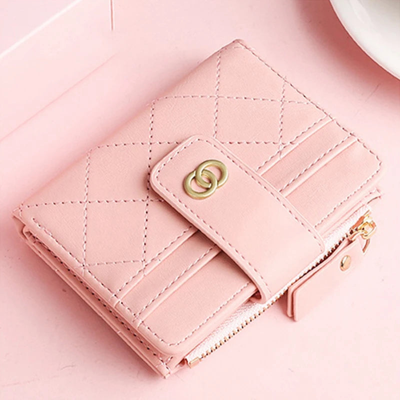 Leather Wallets for Women Luxury Designer Purses with Card Holder Cute Money Bag