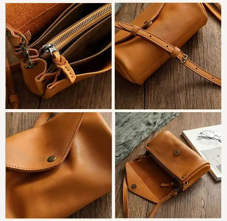 Luxury Pretty Girls Leather Shoulder Bag Leather Bags For Woman Small Female Sling Bag Crossbody Bag