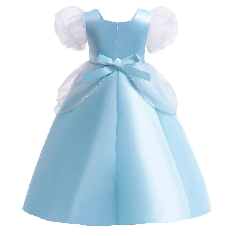 Princess Girls Dresses Wedding Puff Sleeve Hot Selling Birthday Costume Kids Party Dress Frocks