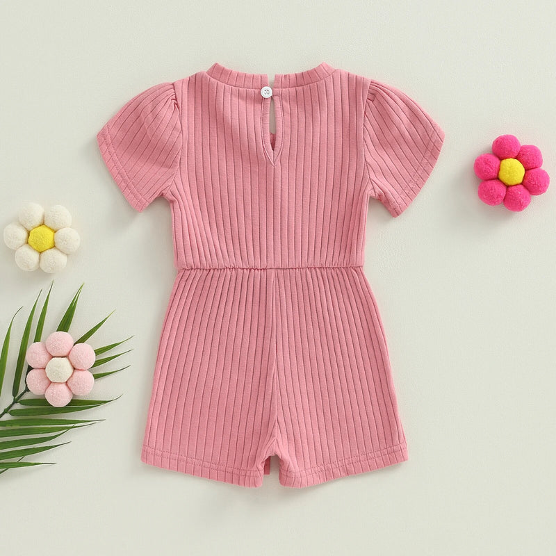 Summer Toddler Baby Girls Boy Rompers Clothes Solid Ribbed Jumpsuits Playsuits Clothes
