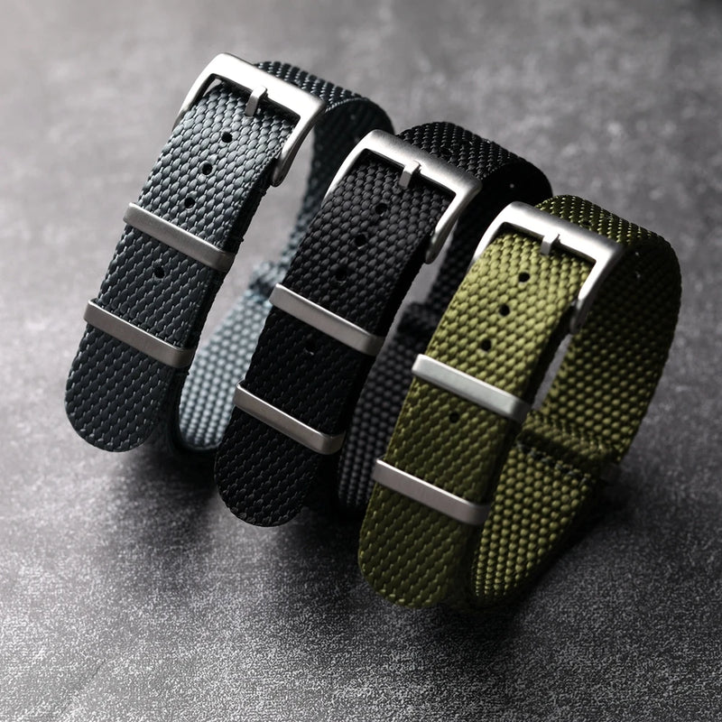 Braided Nylon Strap 20 22MM Breathable Wearable Vintage