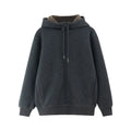 Cashmere Imitation Coat Men Winter Thicken Fleece Warm Hood Cotton Sweatshirt