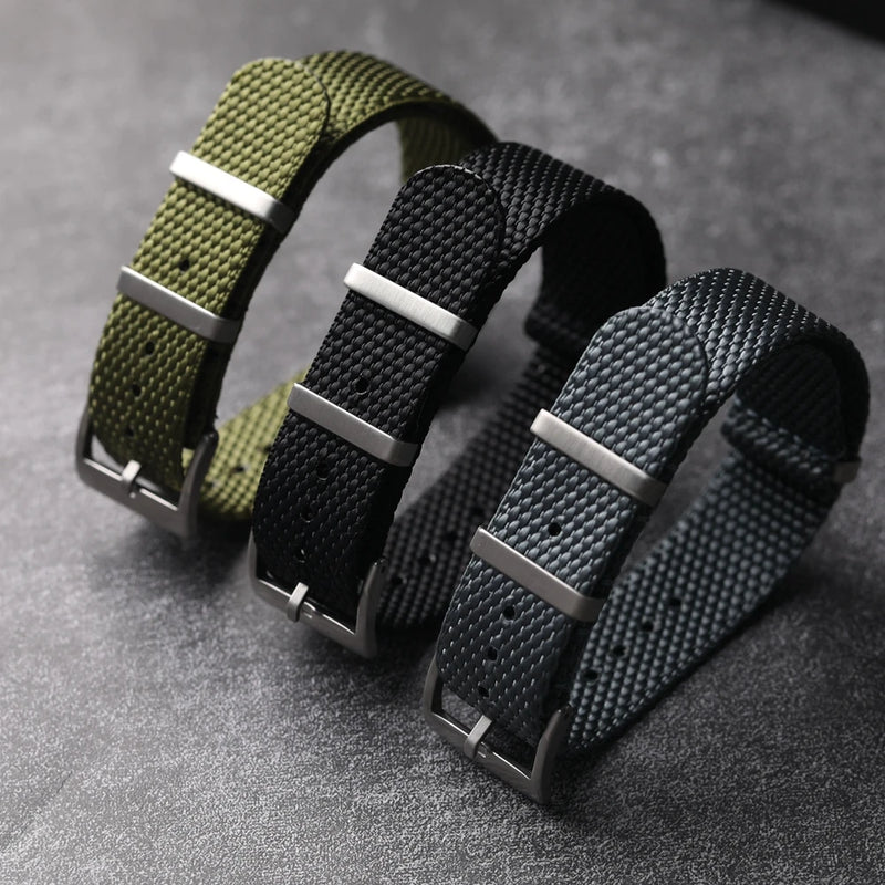 Braided Nylon Strap 20 22MM Breathable Wearable Vintage