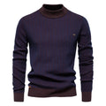 Autumn Winter Men Pullover Knit Sweaters Turtlenecks Slim Striped Casual Pullovers Outwear