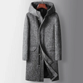 Wool Coat For Men Autumn Winter Business Hooded Woolen Man Trench Coat Men's Coats