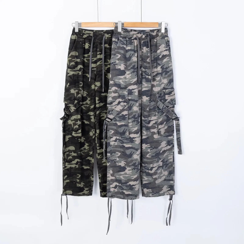 Camouflage Cargo Pants Women Pants Camouflage Trousers Baggy Pants Woman Wide Leg Pant