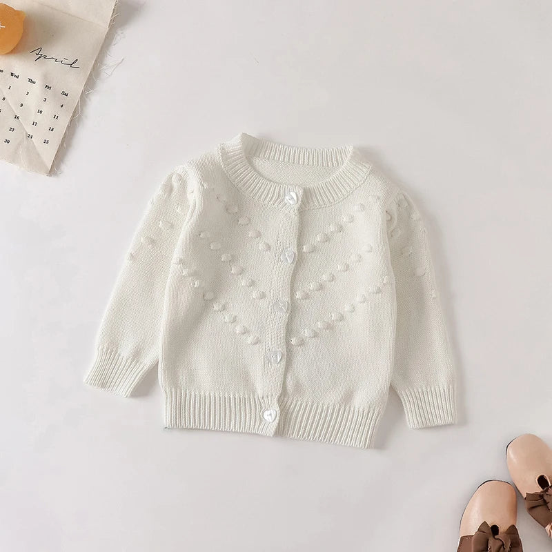 Newborn Knitwear Long-sleeve Cotton Baby Sweaters Princess Girls Coat Sweater Toddler Knit Cardigans Infant Tops Jacket