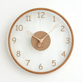 Nordic Creative Decoration Clock Solid Wood Wall Light Luxury Hanging Decor