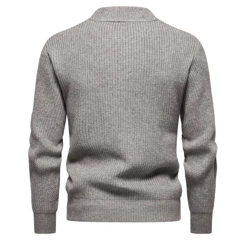 Men Sweater Long Sleeve Basic Tops Casual White Pullovers Warm Knitwear Autumn Pullover