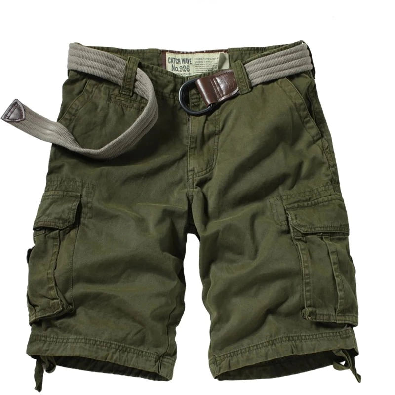 summer men shorts cotton cargo streetwear