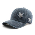 Baseball Cap Women Denim Adjustable Retro Star Design Hat Spring Ladies