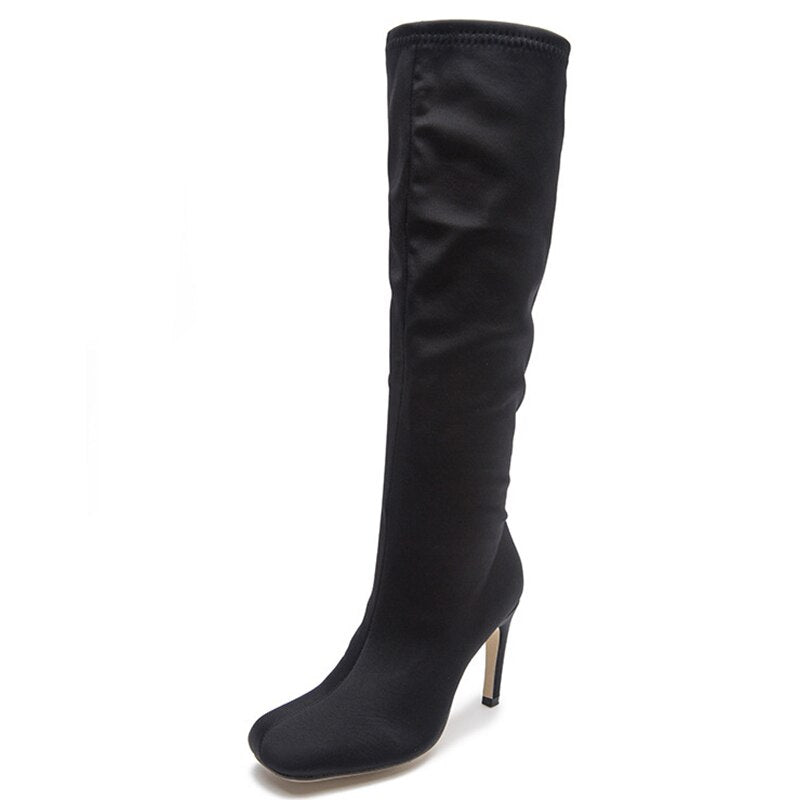 Women Boots High Heels Winter Boots For Snow Thigh High Boots Women Black Winter Shoes Woman