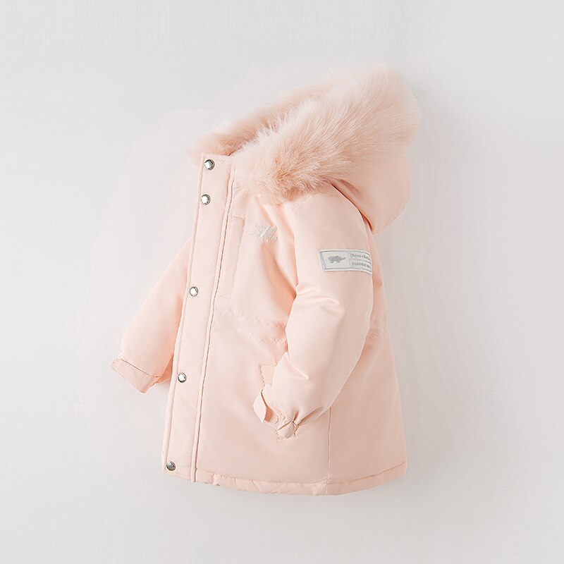 Winter Children Clothing Girls Duck Down Jacket Hooded Warm Outerwear