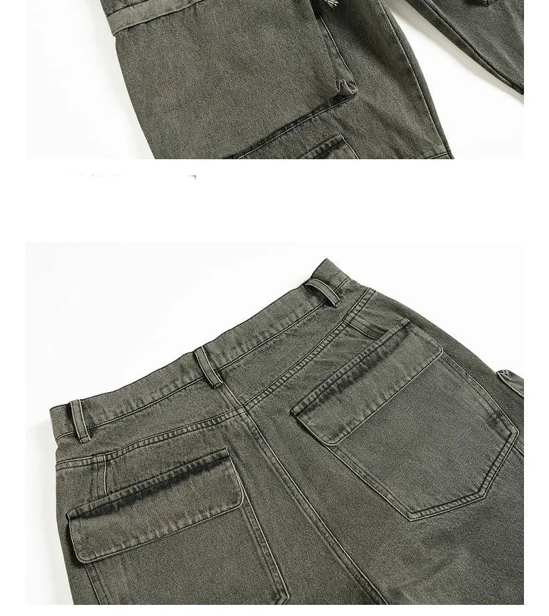 Men Cargo Denim Pants